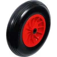 Bgs RouePolyuréthanepour brouette, rouge/noire Ø 400 mm