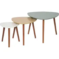 Atmosphera Tables d'appoint en forme de larme MILEO, lot de 3