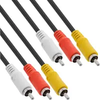 Intos 89603 câble audio 3 m 3 x RCA Noir