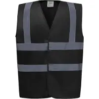 Yoko Pack 50 Gilet haute visibilit? Noir - Yoko YHVW100 - Taille S