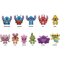 MONOGRAM Lilo & Stitch Series 6 3d Pvc Bag Clips Display 24 Units Bleu