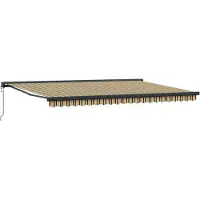 vidaXL Store extensible vert et jaune 500 x 300 x 165 cm