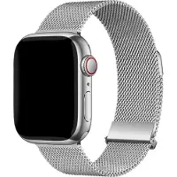 IMoshion Bracelet magnétique milanais pour Apple Watch | 44/45/46/49 mm - Argent