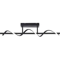Brilliant Plafonnier LED noir EUNICE | Plafonnier au design unique | 22 W 2600 lumens 4000 kelvins | Métal/plastique