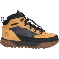 Timberland pour garçon. TB1A649C2311 GreenStride Motion 6 bottines en cuir marron (34), Plat, Lacets, Casuel, De plein air, mode enfantine