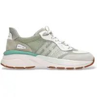 Hispanitas pour femme. SHV264501 Baskets Loto blanc cassé (41), Cuir, Plat, Lacets, Casuel, Vert