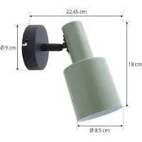 LINDBY - Ovelia Applique Murale Green/Black