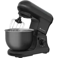 Kitchenbrothers Robot de cuisine - Robot de cuisine - 5L - Batteur avec bol mélangeur - Batteur de cuisine - 1200W - Noir mat
