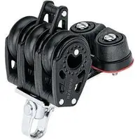 Harken Poulie Triple Avec Taquet Coinceur Et Poulie à Bec 29 Mm