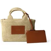 Semicouture pour femme. S6SX15 Sac à main beige Arama (OSFA), Casuel, Raffia