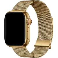 IMoshion Bracelet magnétique milanais pour Apple Watch | 44/45/46/49 mm - Doré