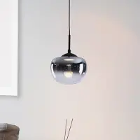 LumenXL Suspension Florine en verre fumé avec dégradé et LED dimmables 3 niveaux