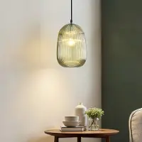 LumenXL Suspension en verre strié, 1 lumière - Dylan