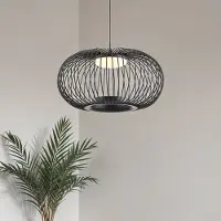 LumenXL Lampe suspendue noire Kato avec gradation à 3 niveaux