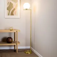 LumenXL Lampadaire design Connor - verre blanc laiteux