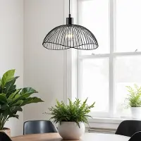 LumenXL Lampe suspendue minimaliste en métal noir - Ravi