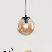 LumenXL Lampe suspendue avec verre ambré, 1 lumière - Maja