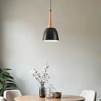LumenXL Lampe suspendue Holly avec détails en bois