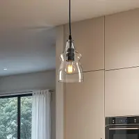 LumenXL Lampe suspendue à 1 lumière Trinidad avec verre transparent - variante 2