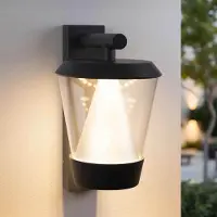 LumenXL Applique moderne pour l'extérieur 12W grise foncée avec détecteur - Tygo
