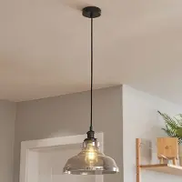 LumenXL Suspension rustique avec verre fumé, 1 lumière - Ebbe