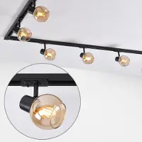 LumenXL Système moderne de rails monophasés de 3 mètres avec spots ambrés Melle - plafonnier