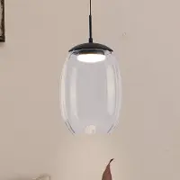 LumenXL Suspension en verre transparent avec LED dimmables sur 3 niveaux - Isra