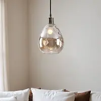 LumenXL Lampe suspendue à 1 lumière Verona - cognac