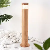 LumenXL Lampadaire Tierra en acier inoxydable - couleur bois foncé