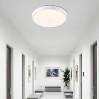 LumenXL Plafonnier blanc Ø35,2 cm avec unité de secours - interrupteur CCT 3000K/4000K/6000K