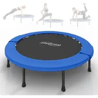 Gorilla Sports Mini Trampoline De Fitness - Diamètre Ø122cm, Pieds Antidérapants, Usage Intérieur/Extérieur - Trampoline De Gymnastique