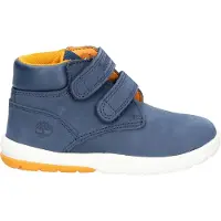 Timberland pour garçon. TB0A2K280191 Bottes en cuir mi-mollet Toddle Tracks bleu marine avec fermeture velcro (23), Plat, Casuel, mode enfan