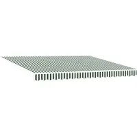 vidaXL Tissu De Remplacement Pour Auvent Pour Cadre De 4x3,5 M Vert Et Blanc