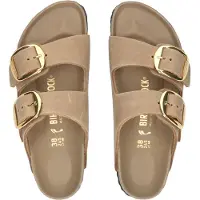 Birkenstock Sandales 'Arizona Big Buckle Oiled Leather Narrow Fit Tobacco Brown' marron
