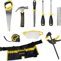Stanley Jr. Outil - 10 Parties - Jaune - Stanley Jr. - UneTaille - Outil