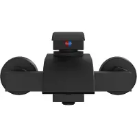 vidaXL Mélangeur de douche, noir, raccordement G 1/2 pouce