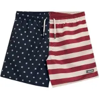 Sebago pour homme. 78121FW Maillot de bain Bend USA Flag marine, rouge (M), Beachwear, Polyester