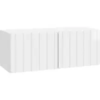 vidaXL Meuble TV mural , blanc brillant, 78,5 x 31 x 30 cm