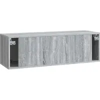 vidaXL Meuble TV mural, 98 x 31 x 30 cm, imitation chêne Sonoma gris