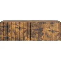 vidaXL Meuble TV mural, 98 x 41 x 30 cm, chêne fumé