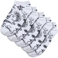 Urban Classics Chaussettes 'Bandana' noir / blanc