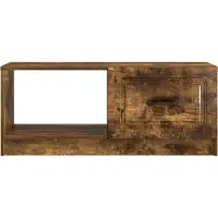 vidaXL Table basse en bois imitation chêne fumé, 90 x 50 x 37 cm, matériau composite