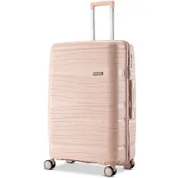 Sc SKYCASES Travelin' Charm - 24-inch Medium Travel Suitcase - Number Lock - 41x24x69 cm - 68L - Lightweight, Waterproof & Durable - Light Pink