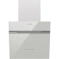 Klarstein Alina Hotte Aspirante - 570 m³/h, Hotte Décorative, LED, Classe A, 54 dB, 3 Vitesses, Recirculation & Évacuation, 230 W, 39,8 x 114 x 37,6 cm, Blanche