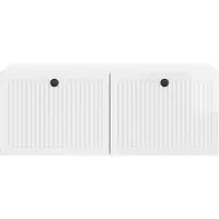 vidaXL Meuble TV mural , blanc brillant, 78,5 x 41 x 30 cm