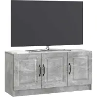 vidaXL Meuble TV , gris béton, 99 x 34,5 x 47 cm, aggloméré