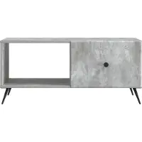 vidaXL Table basse gris béton 90 x 50 x 40 cm en aggloméré