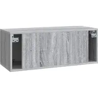vidaXL Meuble TV mural, 78,5 x 31 x 30 cm, imitation chêne Sonoma gris