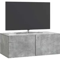 vidaXL Meuble TV mural 78,5 x 41 x 30 cm Gris béton