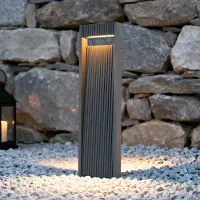 LumenXL Lampadaire Andrew avec design strié 60 cm - anthracite
